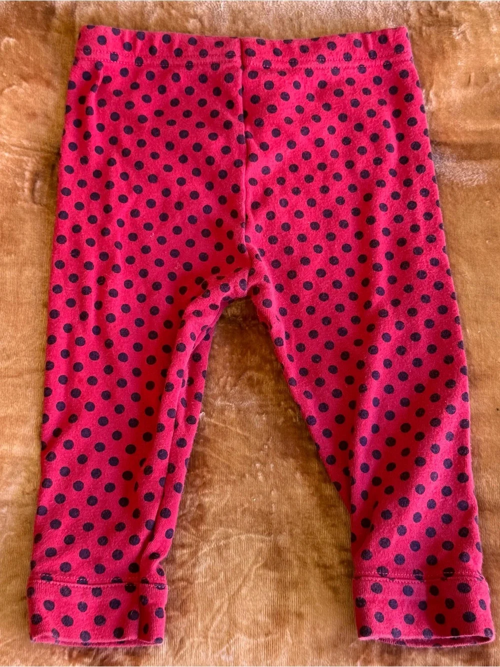 Petit Bateau Red & Black Polka Dot Baby Girl Set 12m 100% Cotton Ladybug